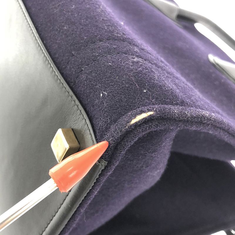 CELINE / セリーヌ ラゲージ ファントム ウールフェルト レザー トートバッグ