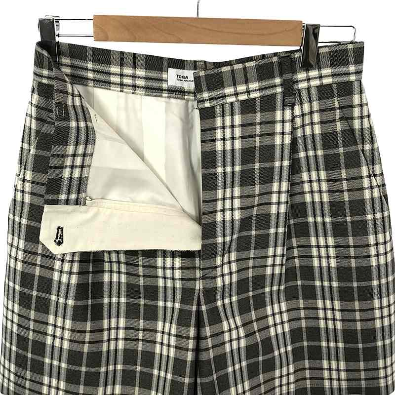 TOGA / トーガ Check short pants チェックショートパンツ
