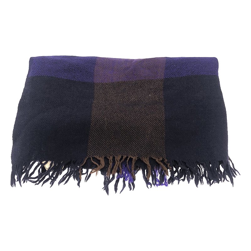 SOIL / ソイル チェック ウール ロングストール マフラー