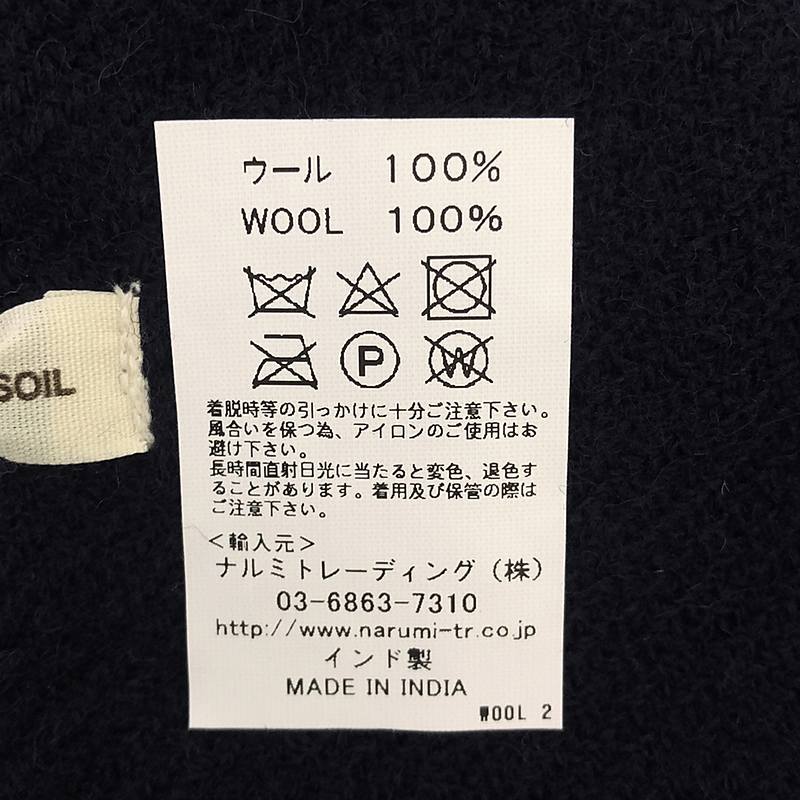 SOIL / ソイル チェック ウール ロングストール マフラー