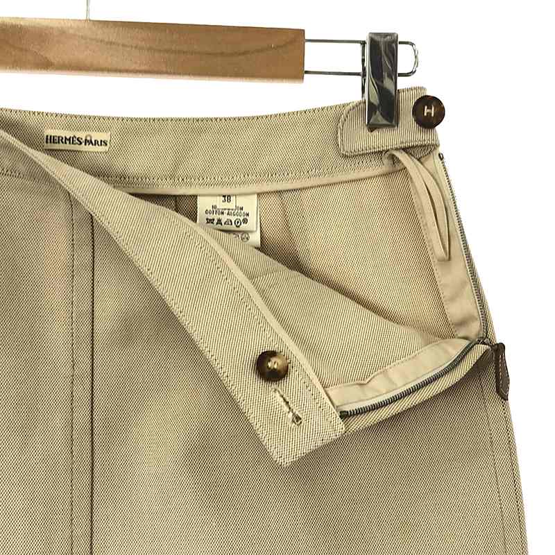 HERMES / エルメス マルジェラ期 Hボタン コットン タイトロングスカート