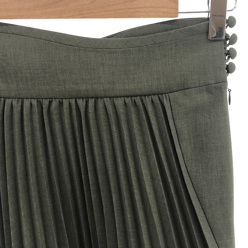 Mame Kurogouchi / マメクロゴウチ Curved Pleated Flared Skirt ロングスカート