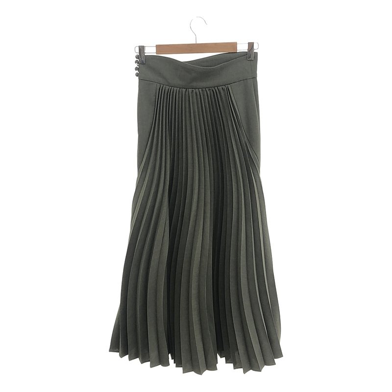 Curved Pleated Flared Skirt ロングスカート | ブランド古着の買取・委託販売 KLD USED CLOTHING