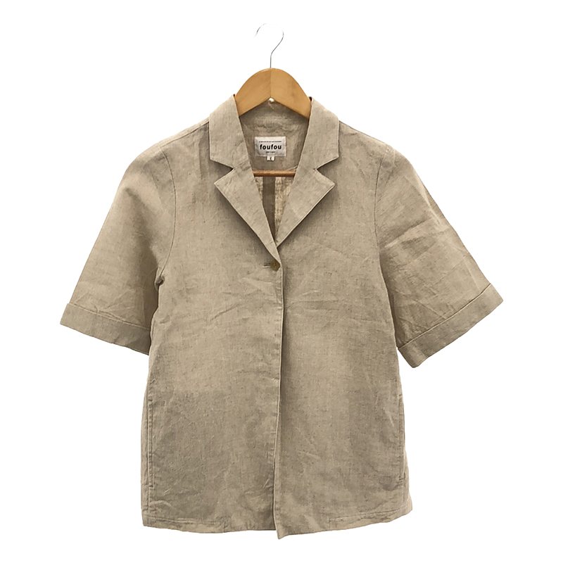 ジャケット・アウター foufou linen one button jacket linen one button jacket リネンジャケット | ブランド古着の