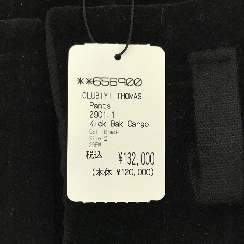 OLUBIYI THOMAS / オルヴィトーマス kick back cargo pants ベルベット カーゴパンツ
