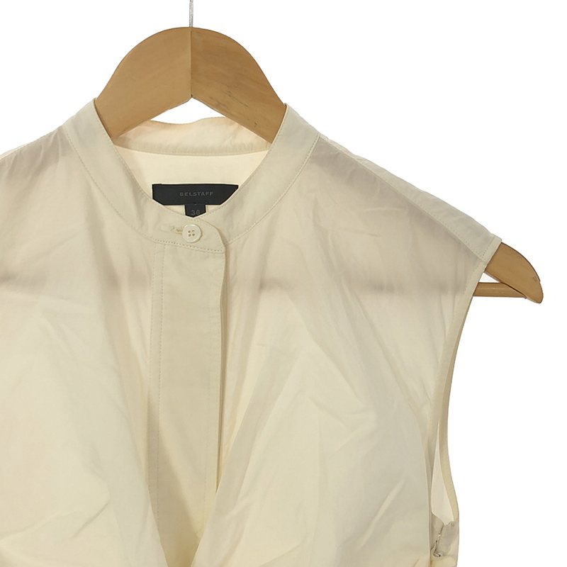 Belstaff / ベルスタッフ クロスデザイン ノースリーブバンドカラーワンピース