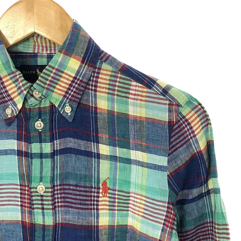 RALPH LAUREN / ラルフローレン リネン マドラスチェック シャツ