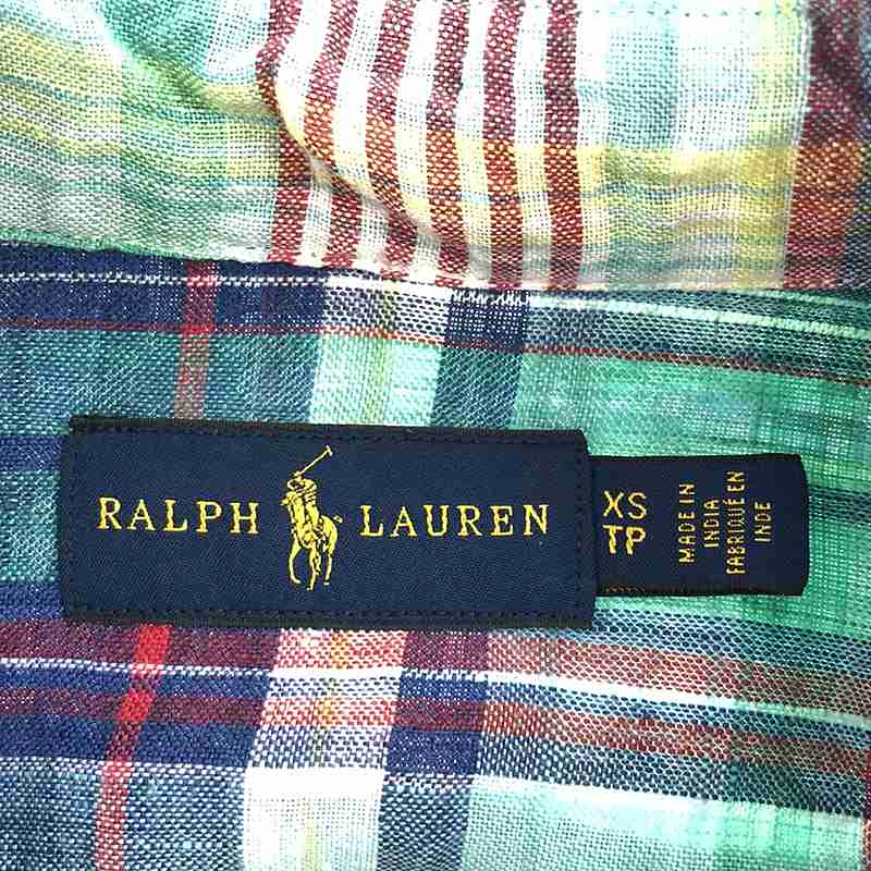 RALPH LAUREN / ラルフローレン リネン マドラスチェック シャツ