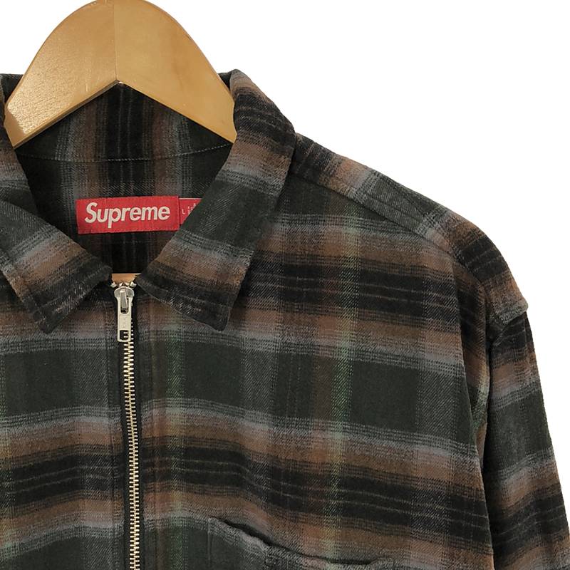 SUPREME / シュプリーム Shadow Plaid Flannel Zip Up Shirt  /  シャドウ プラッド フラネル ジップ アップ シャツ ジャケット