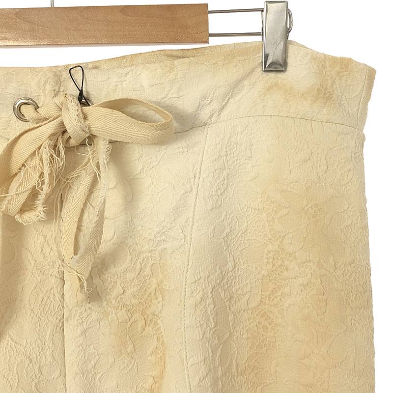 OLUBIYI THOMAS / オルヴィトーマス wideleg trousers ヴィンテージファブリック 染め加工 異素材切替 ワイドパンツ