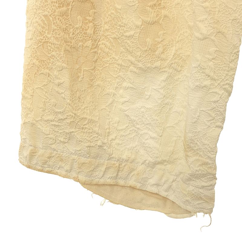 OLUBIYI THOMAS / オルヴィトーマス wideleg trousers ヴィンテージファブリック 染め加工 異素材切替 ワイドパンツ