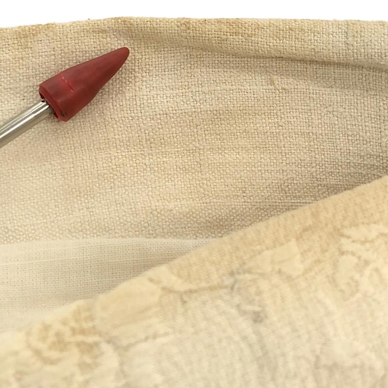 OLUBIYI THOMAS / オルヴィトーマス wideleg trousers ヴィンテージファブリック 染め加工 異素材切替 ワイドパンツ