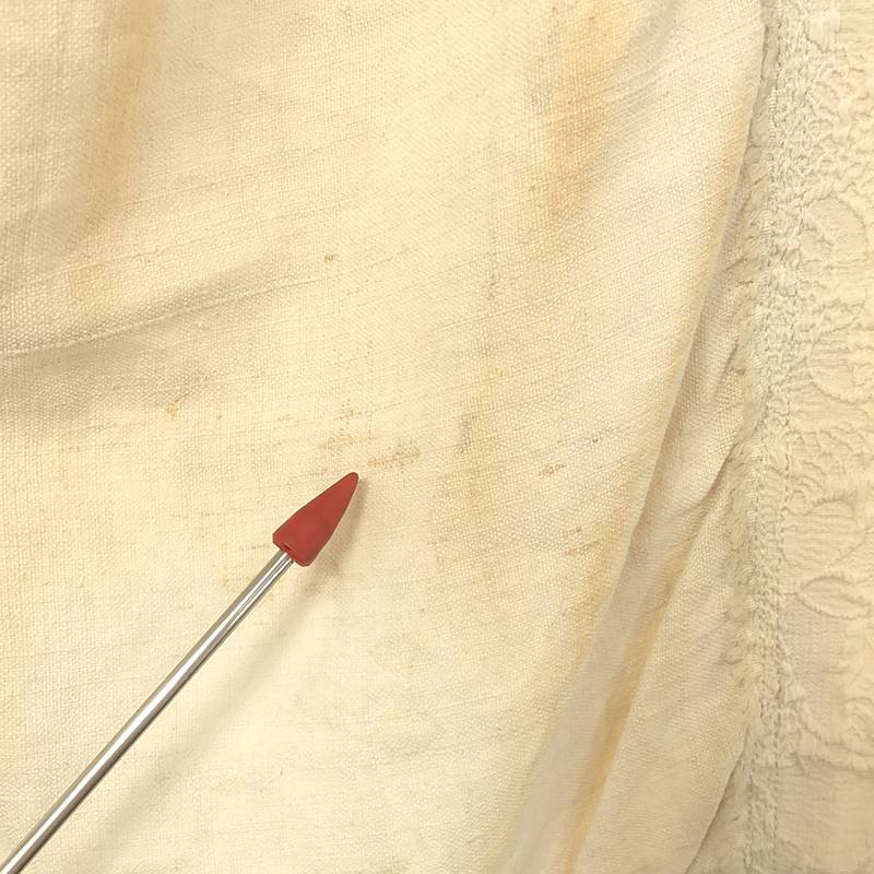 OLUBIYI THOMAS / オルヴィトーマス wideleg trousers ヴィンテージファブリック 染め加工 異素材切替 ワイドパンツ