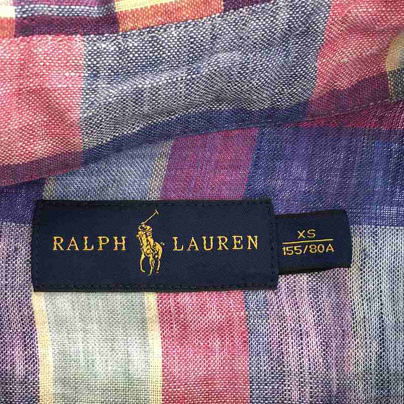 RALPH LAUREN / ラルフローレン リネン マドラスチェック シャツ