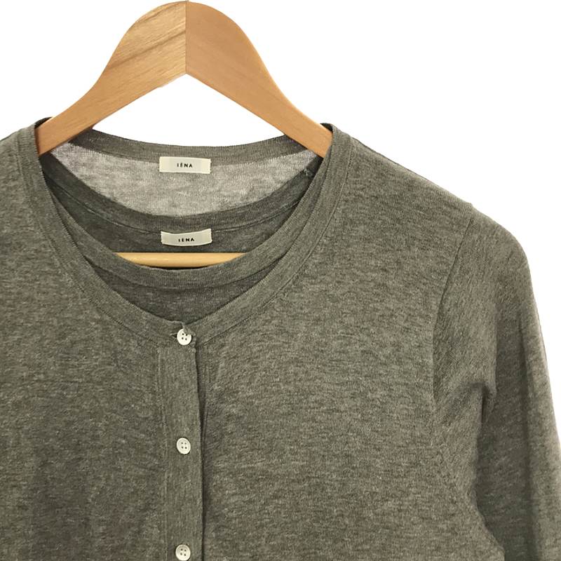 IENA / イエナ アンサンブル コットン麻 クルーネックカーディガン / ノースリーブプルオーバー