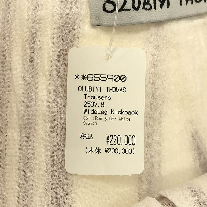 OLUBIYI THOMAS / オルヴィトーマス wideleg kickback trousers ストライプ ワイドパンツ