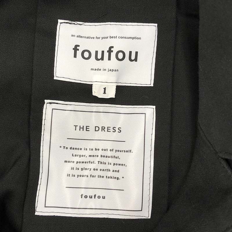 foufou / フーフー THE DRESS #23 no-sleeve open collar dress ノースリーブワンピース