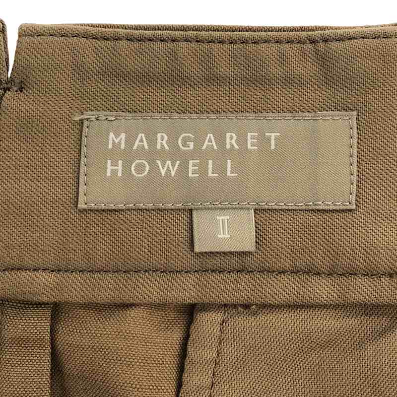 MARGARET HOWELL / マーガレットハウエル COTTON LINEN PLAIN WEAVE / ウエストゴム タック スカート