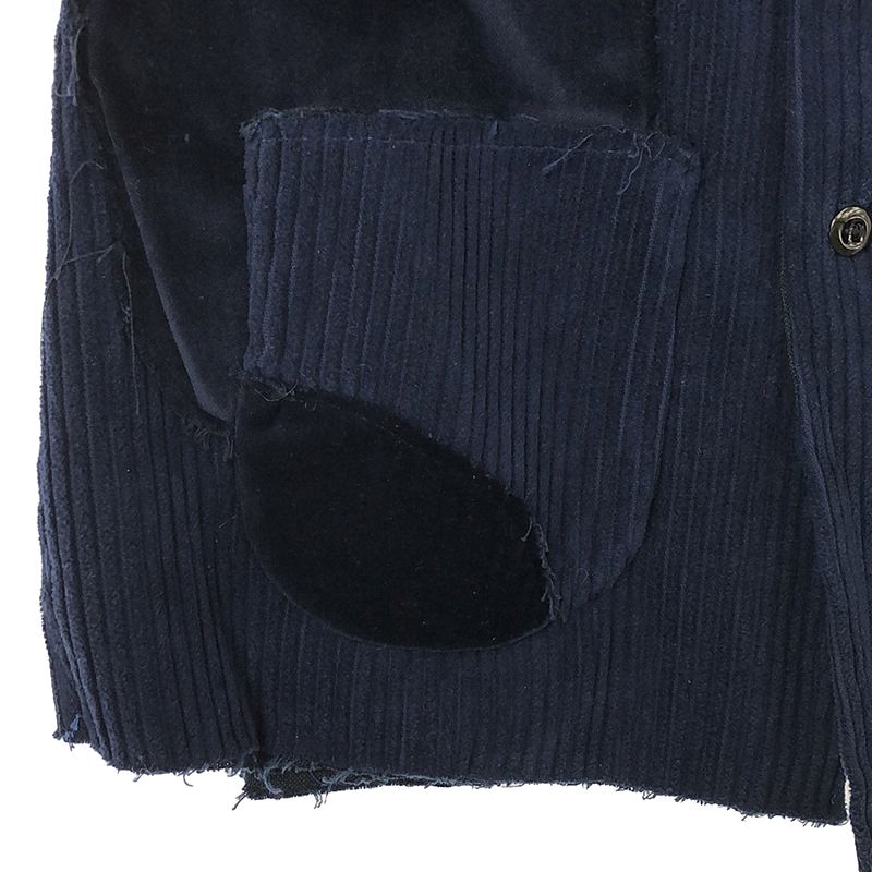 OLUBIYI THOMAS / オルヴィトーマス patched cotton velvet corduroy vest パッチワーク ベルベット コーデュロイ ベスト