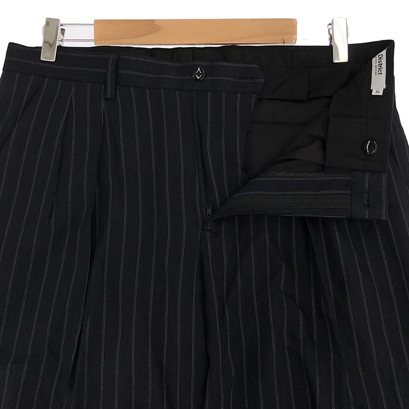 District UNITED ARROWS / ディストリクトユナイテッドアローズ ピンストライプ 2インプリーツパンツ