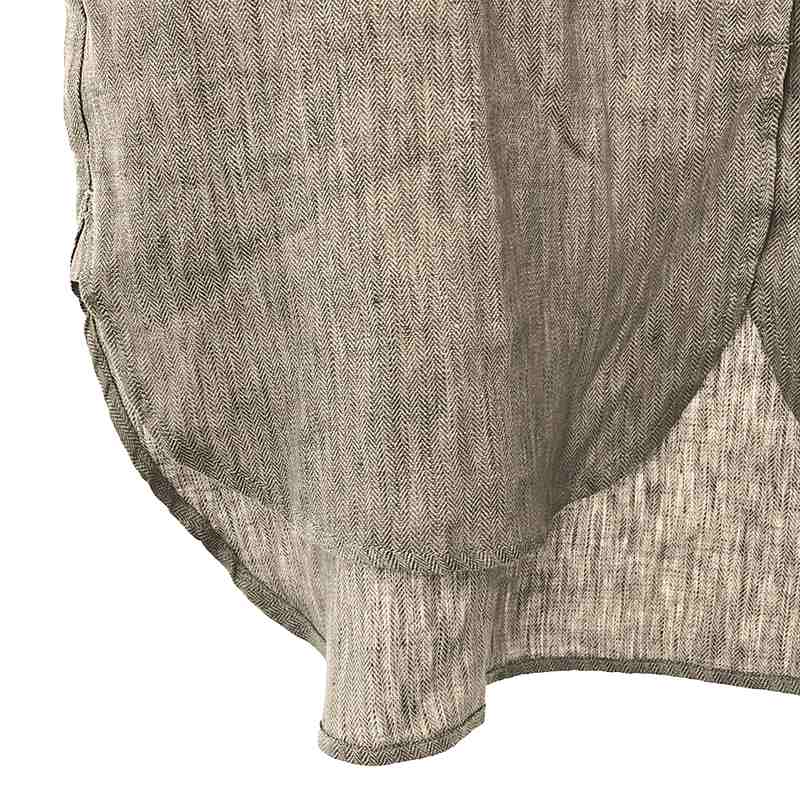 その他 リネン バンドカラーシャツワンピース