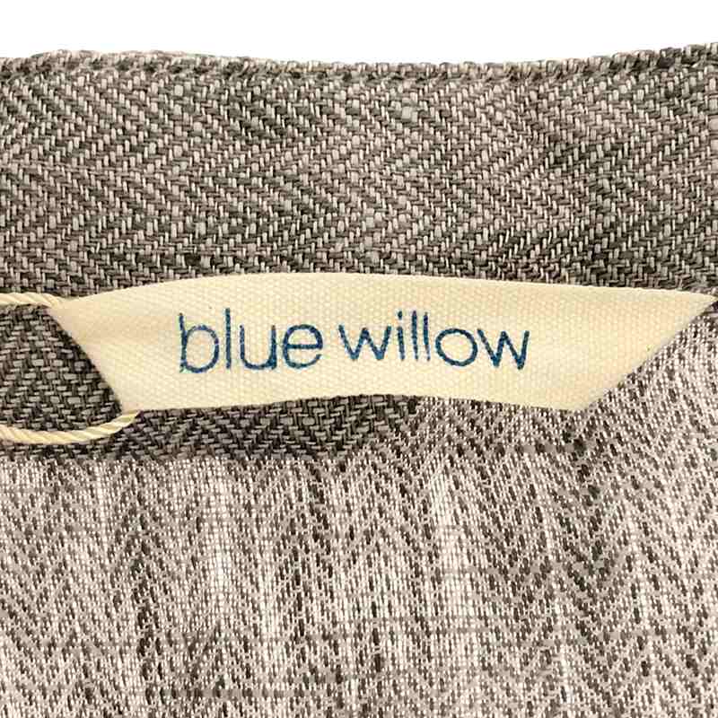 その他 リネン バンドカラーシャツワンピース