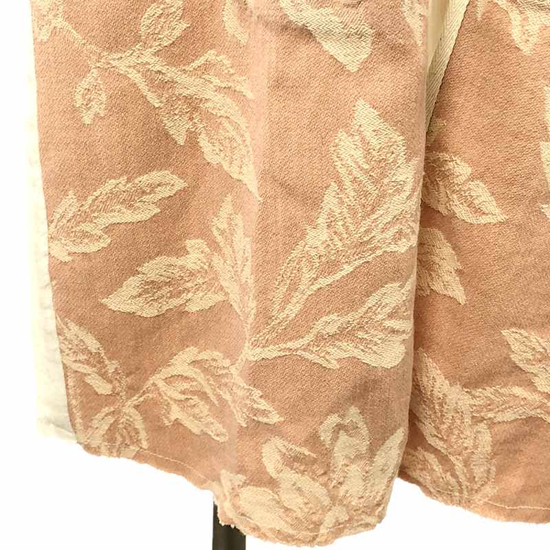 OLUBIYI THOMAS / オルヴィトーマス kimono back jacquard coat ボタニカルジャガード 異素材切替 ガウンコート