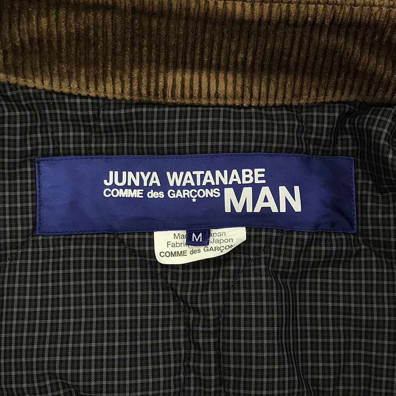 JUNYAWATANABE COMMEdesGARCONS MAN / ジュンヤワタナベマン 異素材 切替 中綿 ドッキング ミリタリー フライトジャケット / 総裏地