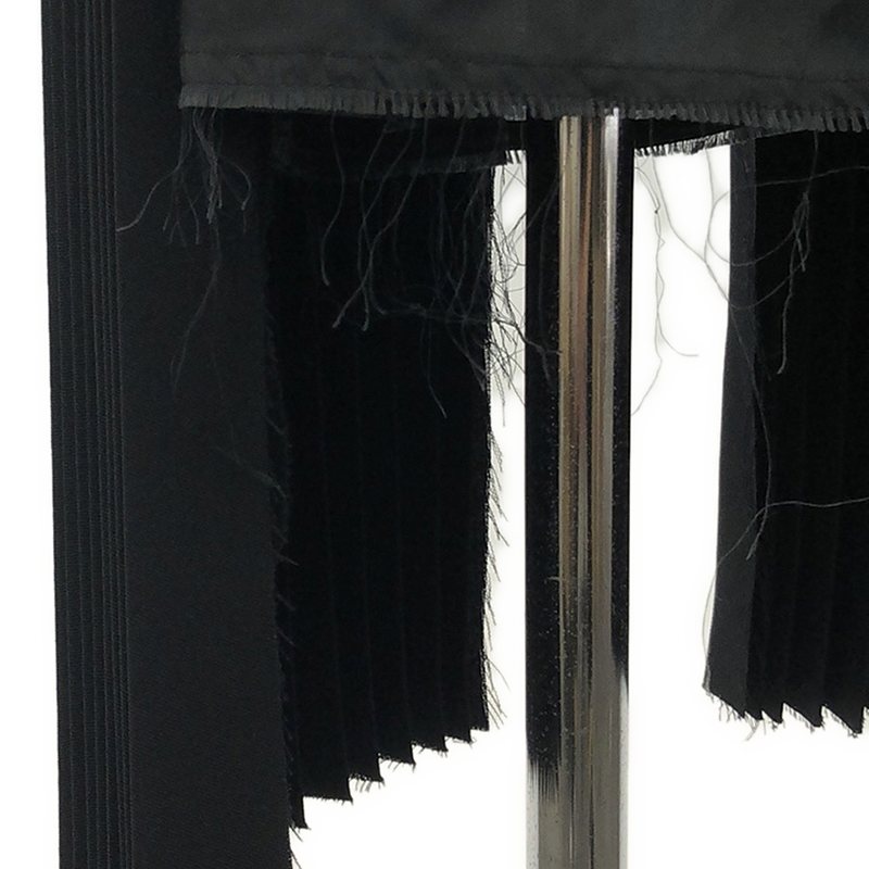 TARO HORIUCHI / タロウホリウチ Cutout Pleats Skirt  / ペチコート付き 変形 アシンメトリー サイドベルト プリーツ スカート