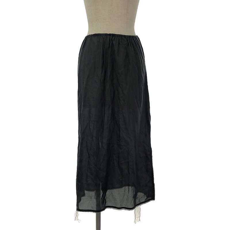 TARO HORIUCHI / タロウホリウチ Cutout Pleats Skirt  / ペチコート付き 変形 アシンメトリー サイドベルト プリーツ スカート