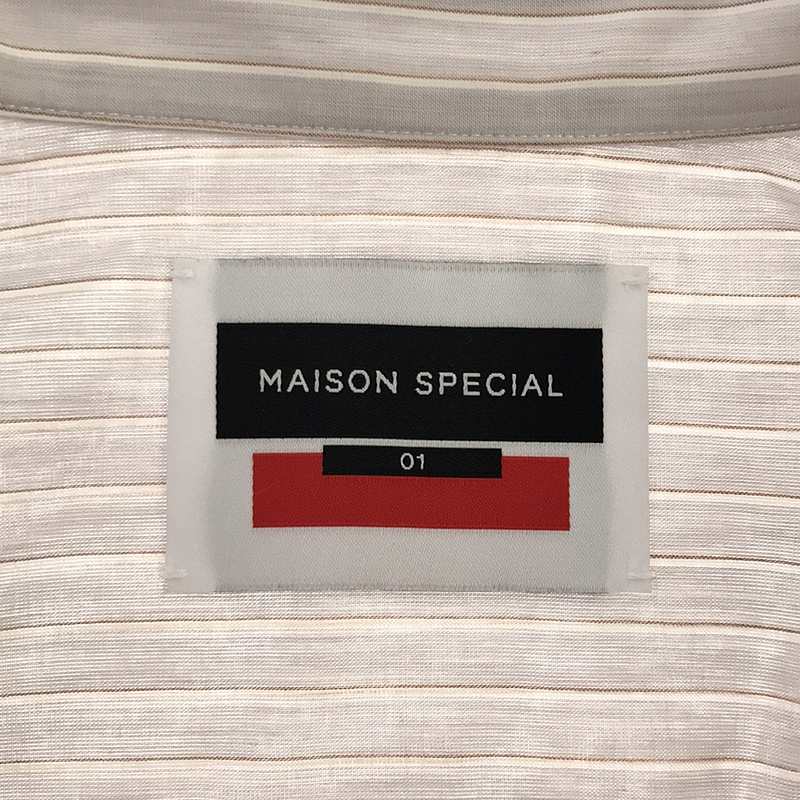 Maison Special / メゾンスペシャル マルチファブリックストライププライムオーバーシャツコート