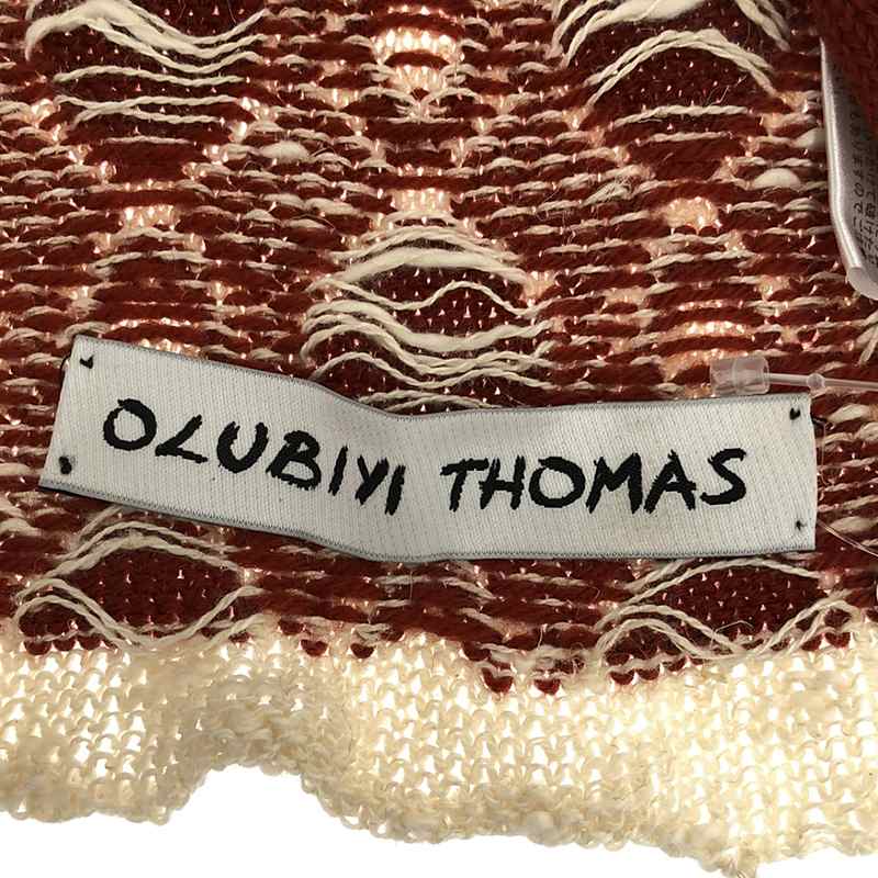 OLUBIYI THOMAS / オルヴィトーマス wool scarf ウール ジャガード ストール マフラー