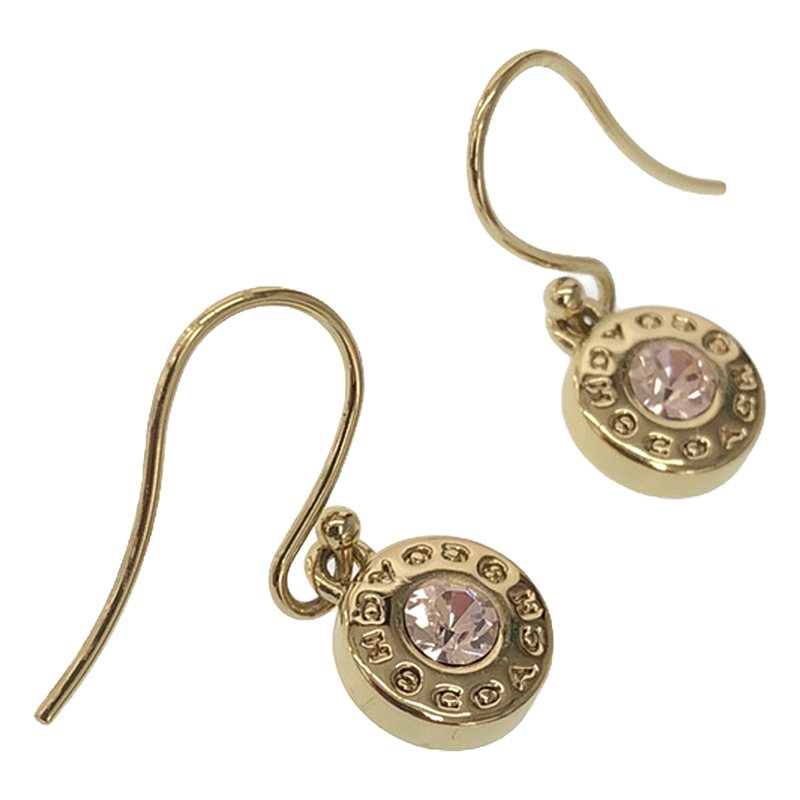 COACH / コーチ サークルロゴ ラインストーン フックピアス