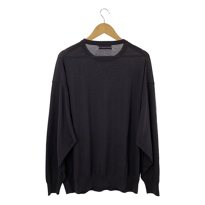 Graphpaper / グラフペーパー High Gauge Knit Oversized Crew Neck ウール ハイゲージ オーバーサイズ クルーネックニット