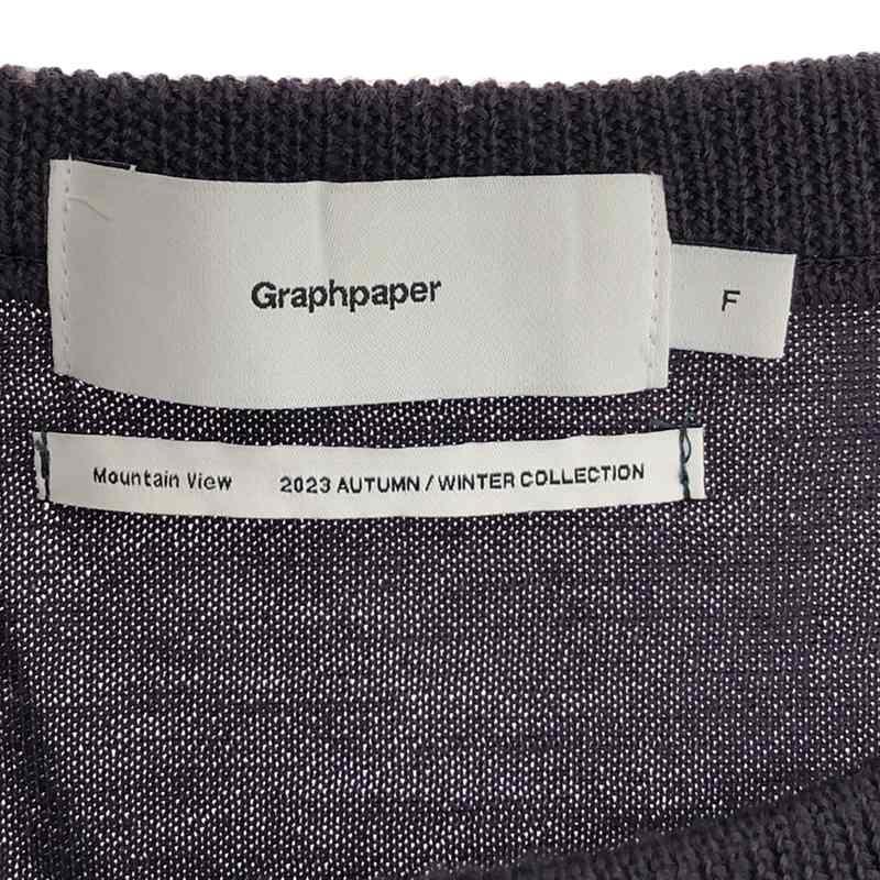 Graphpaper / グラフペーパー High Gauge Knit Oversized Crew Neck ウール ハイゲージ オーバーサイズ クルーネックニット