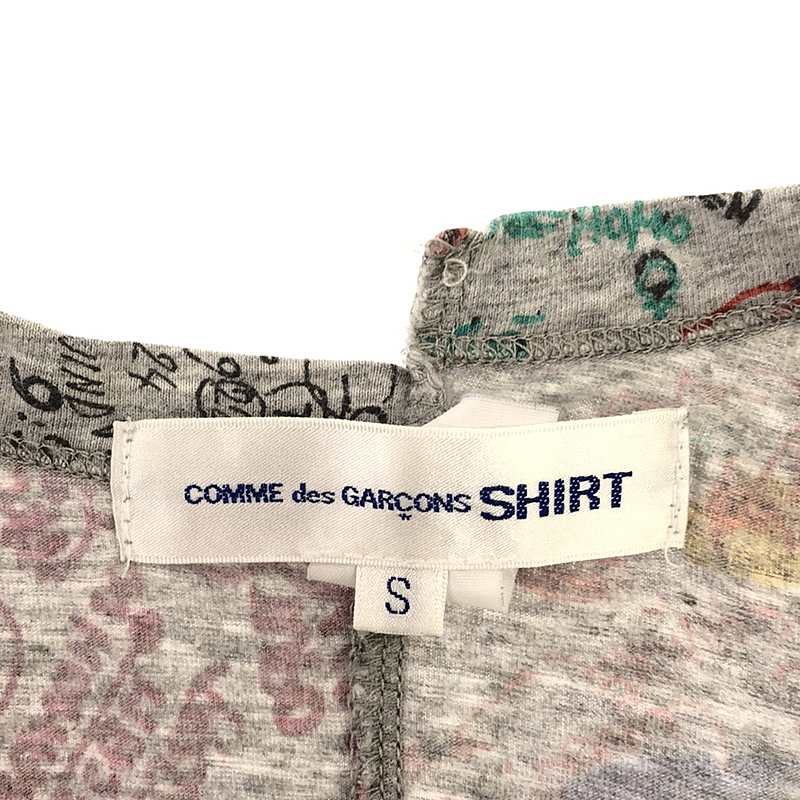 COMME des GARCONS SHIRT / コムデギャルソンシャツ グラフティ 落書き プリント センター切替 Tシャツ