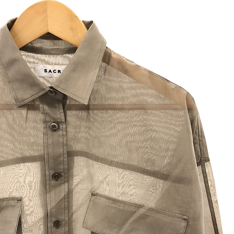 SACRA / サクラ PREMIUM SILK COTTON SHIRT シアー コットン シャツ