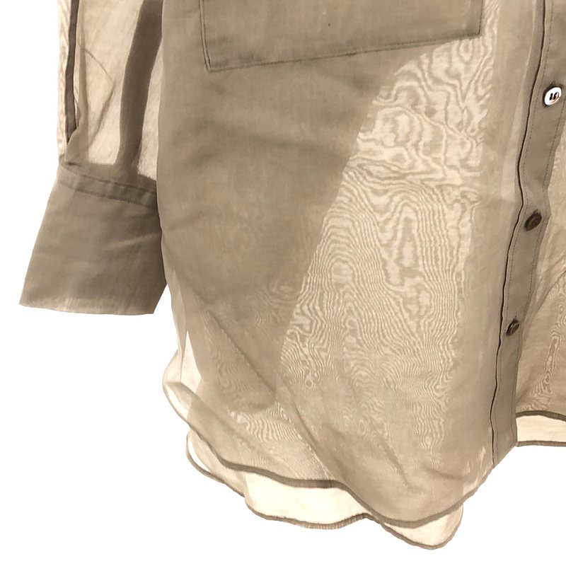 SACRA / サクラ PREMIUM SILK COTTON SHIRT シアー コットン シャツ