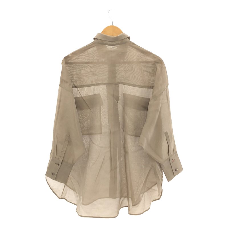 SACRA / サクラ PREMIUM SILK COTTON SHIRT シアー コットン シャツ