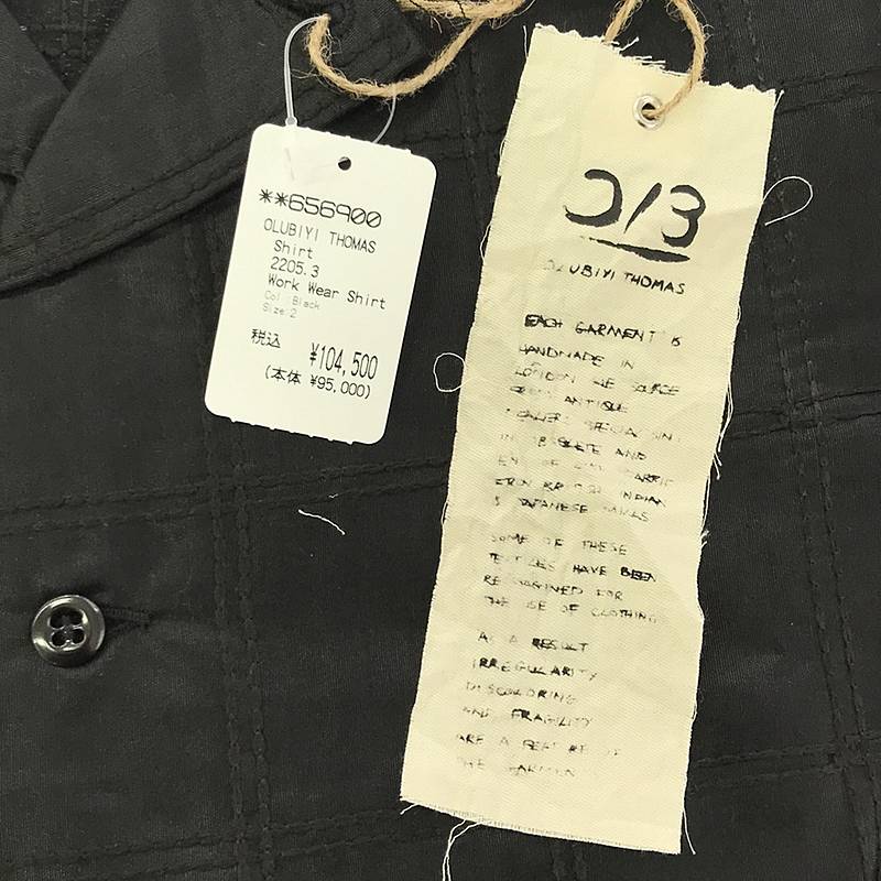 OLUBIYI THOMAS / オルヴィトーマス work wear shirt ステッチワーク ワークシャツ