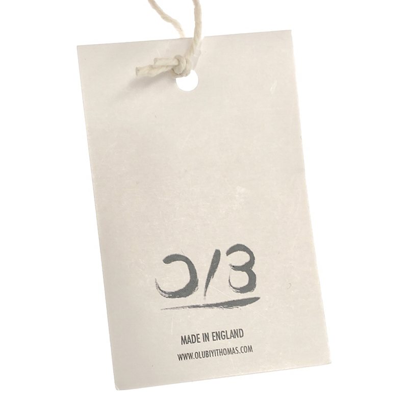 OLUBIYI THOMAS / オルヴィトーマス denim front kick back trousers ウールチェック 異素材切替 ワイドパンツ