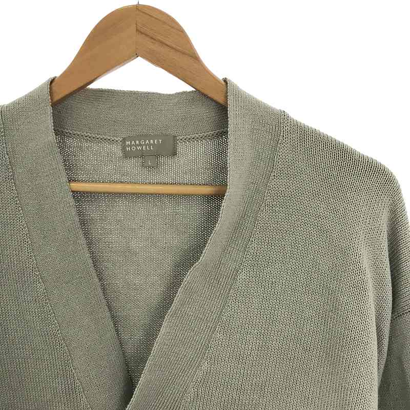 MARGARET HOWELL / マーガレットハウエル コットン リネン Vネック ニットカーディガン