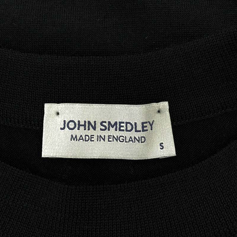 JOHN SMEDLEY / ジョンスメドレー メリノウール サイドスリット ハイゲージ クルーネックニット