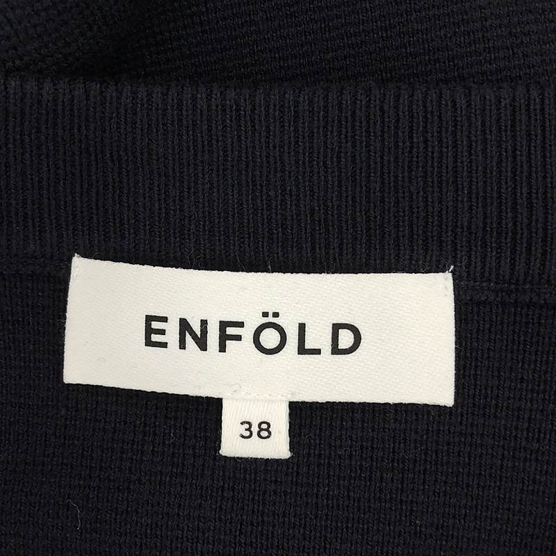 ENFOLD / エンフォルド コットン バックスリット ニットワンピース