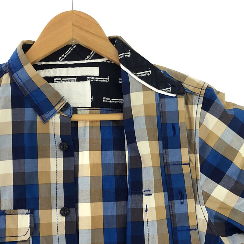 White Mountaineering / ホワイトマウンテニアリング マルチカラーチェック フライフロント シャツ