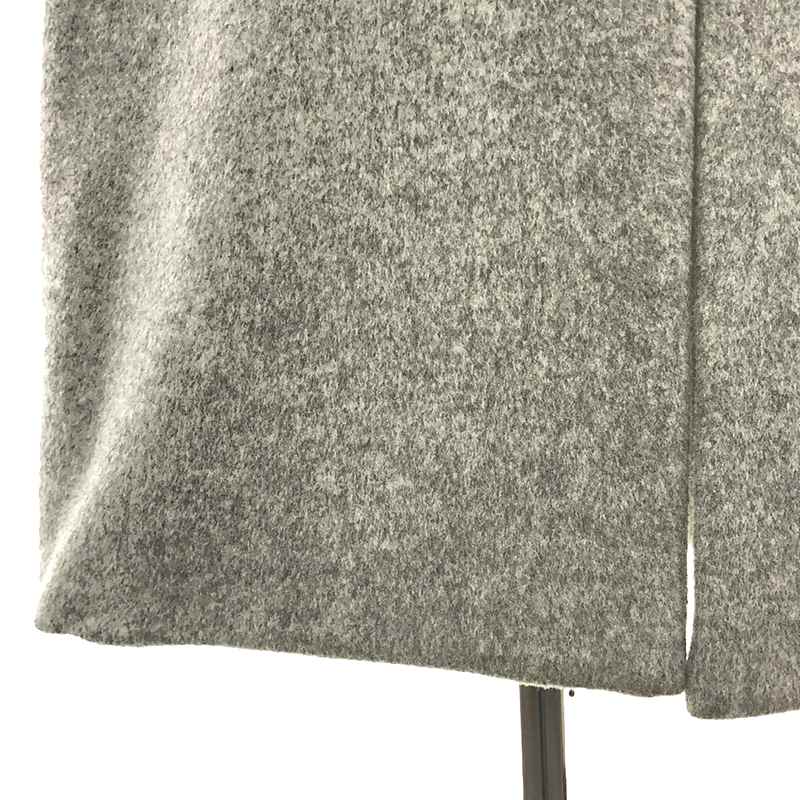 ENFOLD / エンフォルド ウール ソフトリバー スリット ノーカラー オーバー コート