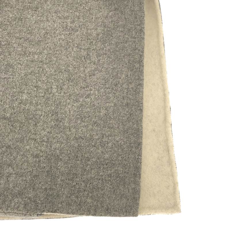 ENFOLD / エンフォルド ウール ソフトリバー スリット ノーカラー オーバー コート