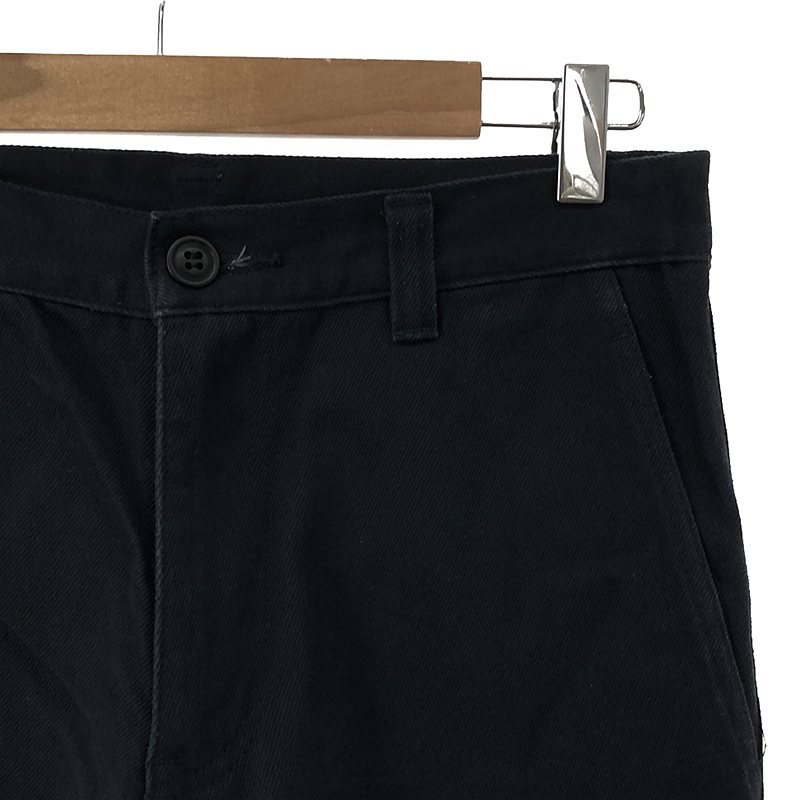 COMME des GARCONS HOMME PLUS / コムデギャルソンオムプリュス コットンツイル レザーテープ サイドライン ストレートパンツ