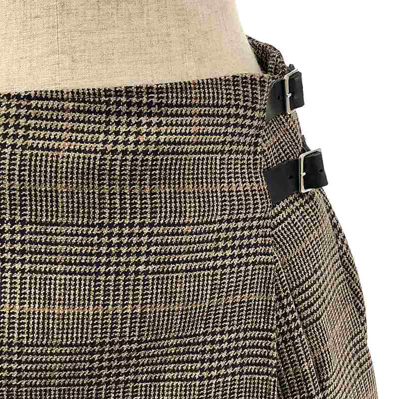 foufou / フーフー glen check tuck wlap skirt スカート