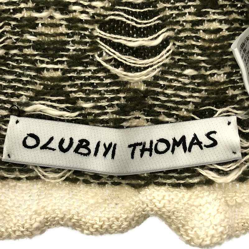 OLUBIYI THOMAS / オルヴィトーマス wool scarf ウール ジャガード ストール マフラー